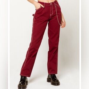 Dickies carpenter pants burgundy sz 0